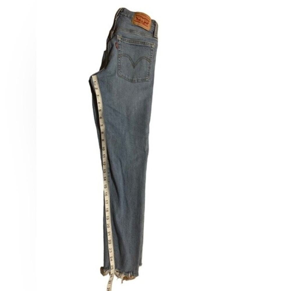 Levi's Wedgie Skinny Jeans Distressed Light Wash Size 24 - Picture 9 of 10